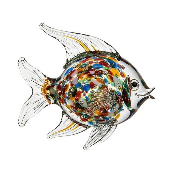 Colorful blown glass fish