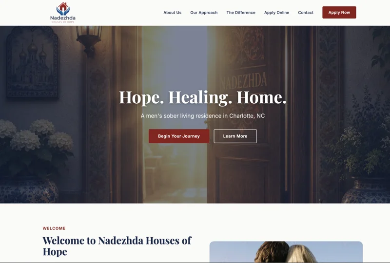 Screenshot of Nadezhda Houses of Hope
