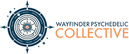 Psychedelic Wayfinder horizontal logo